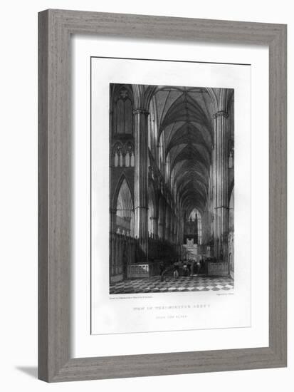 Westminster Abbey from the Altar, London, 19th Century-J Woods-Framed Giclee Print