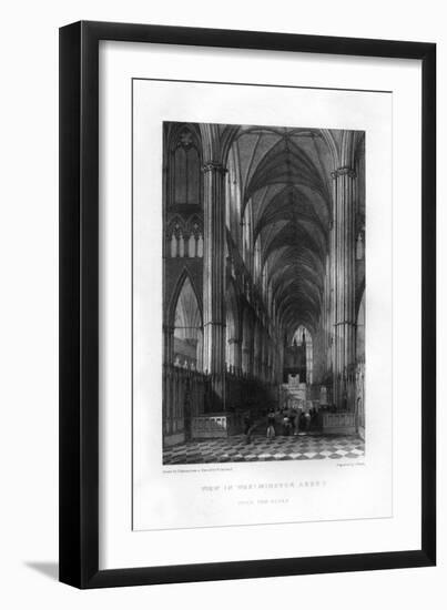 Westminster Abbey from the Altar, London, 19th Century-J Woods-Framed Giclee Print