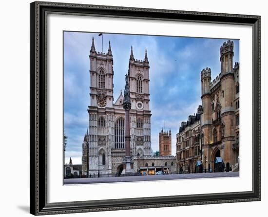 Westminster Abbey (Left) and Broad Sanctuary Building (Right), Westminster, London-Felipe Rodriguez-Framed Photographic Print