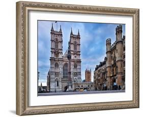 Westminster Abbey (Left) and Broad Sanctuary Building (Right), Westminster, London-Felipe Rodriguez-Framed Photographic Print