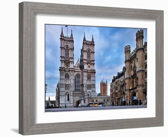 Westminster Abbey (Left) and Broad Sanctuary Building (Right), Westminster, London-Felipe Rodriguez-Framed Photographic Print