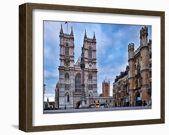 Westminster Abbey (Left) and Broad Sanctuary Building (Right), Westminster, London-Felipe Rodriguez-Framed Photographic Print