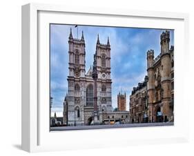 Westminster Abbey (Left) and Broad Sanctuary Building (Right), Westminster, London-Felipe Rodriguez-Framed Photographic Print