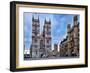 Westminster Abbey (Left) and Broad Sanctuary Building (Right), Westminster, London-Felipe Rodriguez-Framed Photographic Print