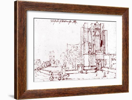 Westminster Abbey London --Wenceslaus Hollar-Framed Giclee Print