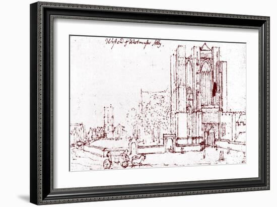 Westminster Abbey London --Wenceslaus Hollar-Framed Giclee Print