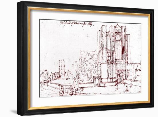 Westminster Abbey London --Wenceslaus Hollar-Framed Giclee Print