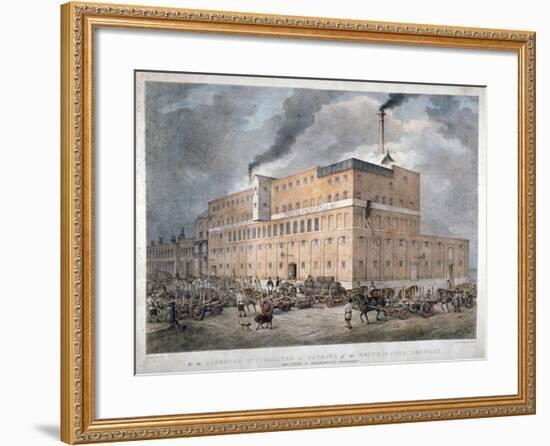 Westminster Ale and Porter Brewery on Horseferry Road, London, C1840-C Warren-Framed Giclee Print