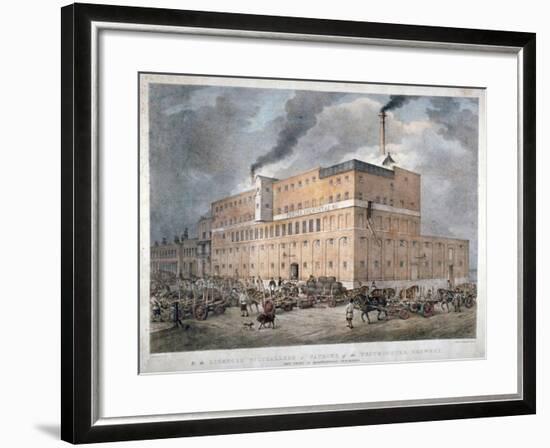 Westminster Ale and Porter Brewery on Horseferry Road, London, C1840-C Warren-Framed Giclee Print