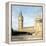 Westminster and Big Ben with Millennium Wheel in the background-null-Framed Premier Image Canvas