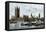 Westminster and the Houses of Parliament from the Thames, 1800s-null-Framed Premier Image Canvas