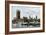 Westminster and the Houses of Parliament from the Thames, 1800s-null-Framed Giclee Print