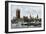 Westminster and the Houses of Parliament from the Thames, 1800s-null-Framed Giclee Print