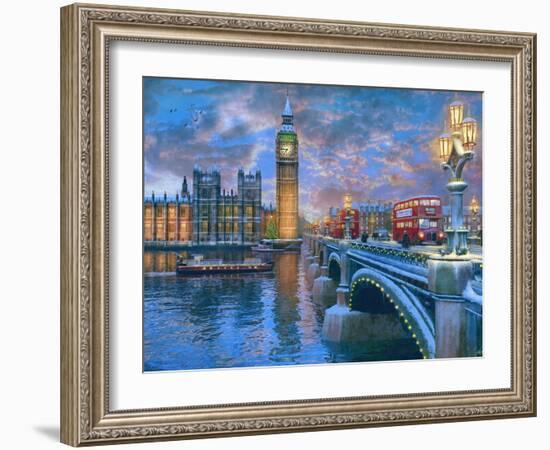 Westminster at Christmas-Dominic Davison-Framed Art Print