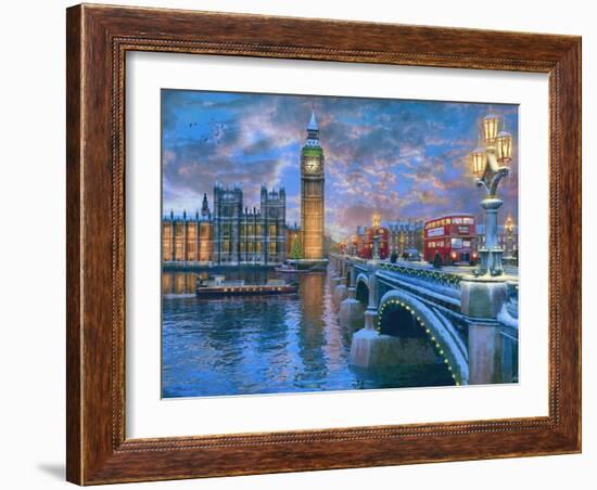 Westminster at Christmas-Dominic Davison-Framed Art Print