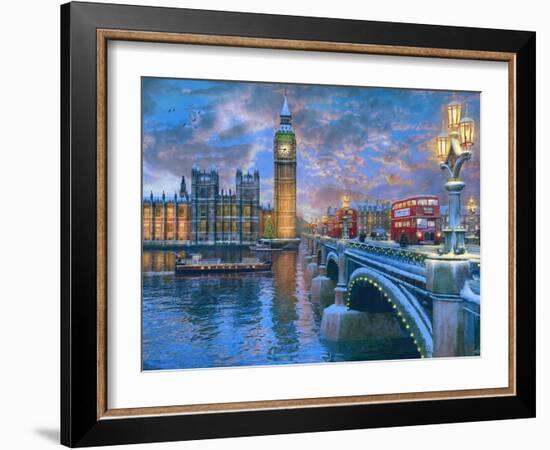 Westminster at Christmas-Dominic Davison-Framed Art Print