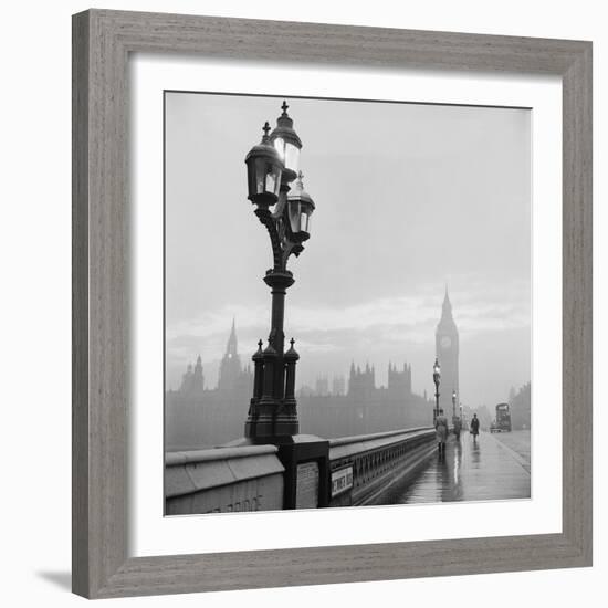 Westminster Bridge and Houses of Parliament, 1962-Henry Grant-Framed Giclee Print