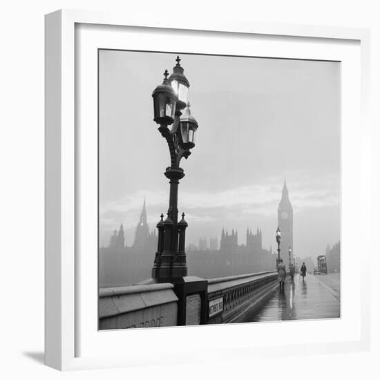 Westminster Bridge and Houses of Parliament, 1962-Henry Grant-Framed Giclee Print