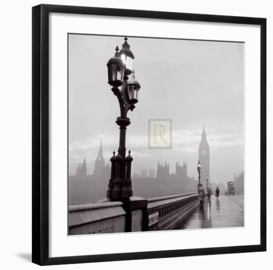 Westminster Bridge and Houses of Parliament, c.1962-Henry Grant-Framed Art Print