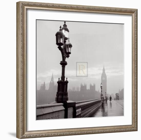 Westminster Bridge and Houses of Parliament, c.1962-Henry Grant-Framed Art Print