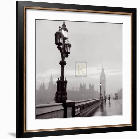 Westminster Bridge and Houses of Parliament, c.1962-Henry Grant-Framed Art Print