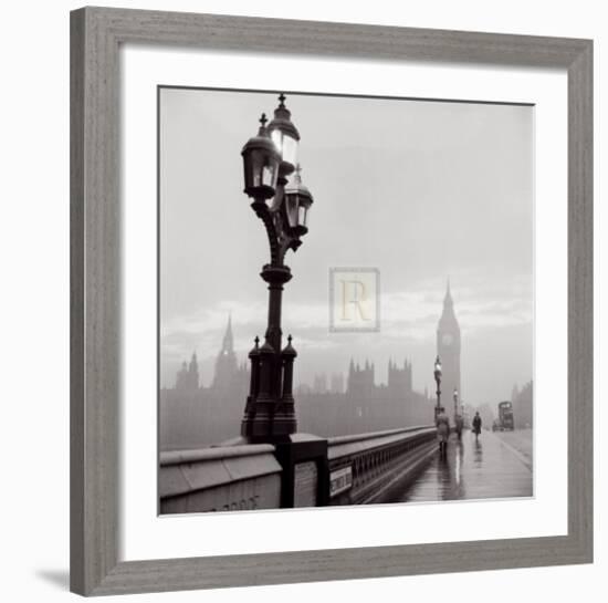 Westminster Bridge and Houses of Parliament, c.1962-Henry Grant-Framed Art Print