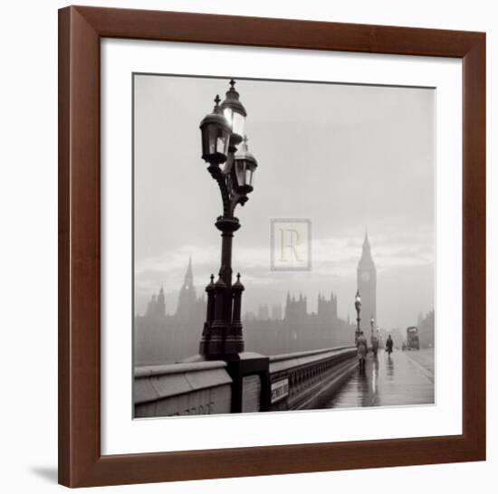 Westminster Bridge and Houses of Parliament, c.1962-Henry Grant-Framed Art Print