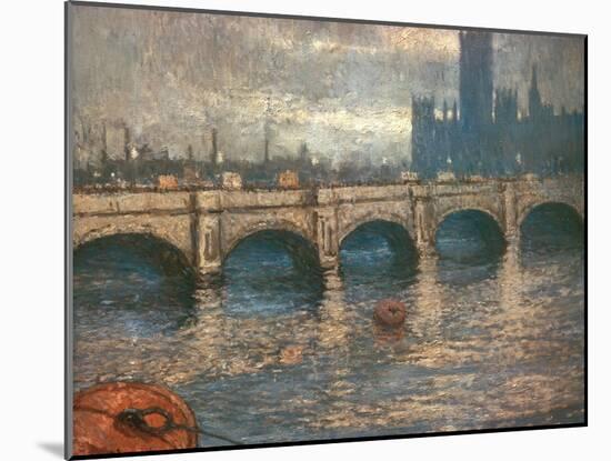 Westminster Bridge and the Houses of Parliament in London, 1900-04-Claude Monet-Mounted Giclee Print