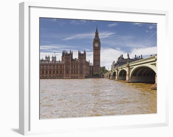 Westminster Bridge and the Houses of Parliament, Westminster, London, England, UK, Europe-Julian Elliott-Framed Photographic Print