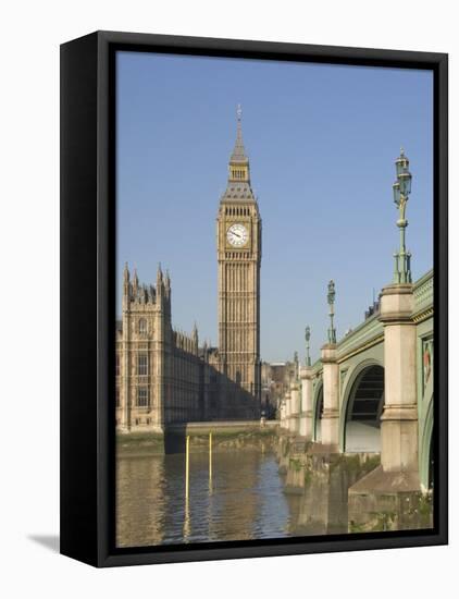 Westminster Bridge, Big Ben and Houses of Parliament, London, England, United Kingdom, Europe-James Emmerson-Framed Premier Image Canvas