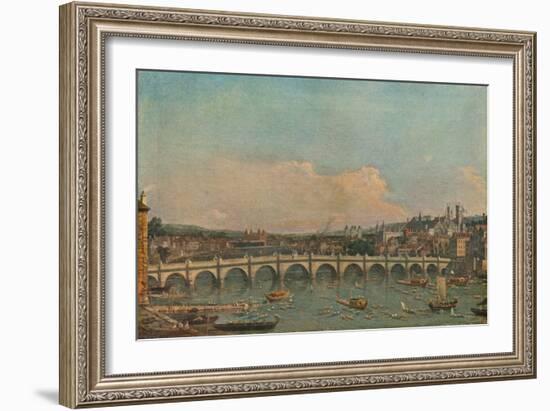 'Westminster Bridge', c1746-Canaletto-Framed Giclee Print