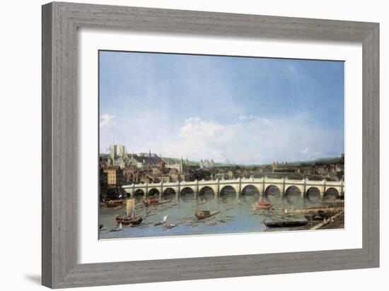 Westminster Bridge from the North-Canaletto-Framed Art Print