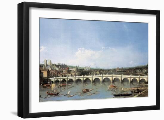 Westminster Bridge from the North-Canaletto-Framed Art Print