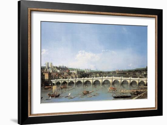 Westminster Bridge from the North-Canaletto-Framed Art Print