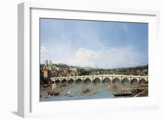 Westminster Bridge from the North-Canaletto-Framed Art Print