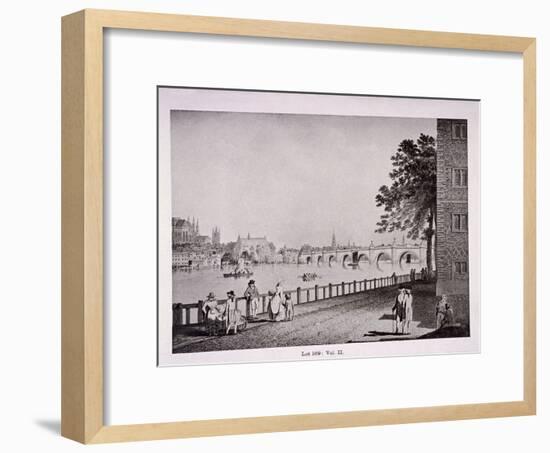 Westminster Bridge, London, C1925-Thomas Malton II-Framed Giclee Print