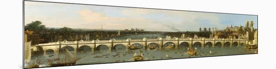 Westminster Bridge, London-Antonio Canaletto-Mounted Premium Giclee Print