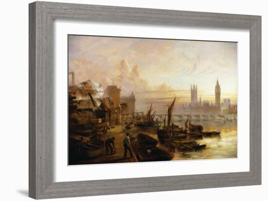 Westminster Bridge, London-Claude T. Stanfield Moore-Framed Giclee Print