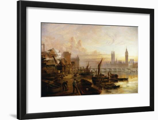 Westminster Bridge, London-Claude T. Stanfield Moore-Framed Giclee Print