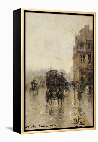 Westminster Bridge, London-Paolo Sala-Framed Premier Image Canvas