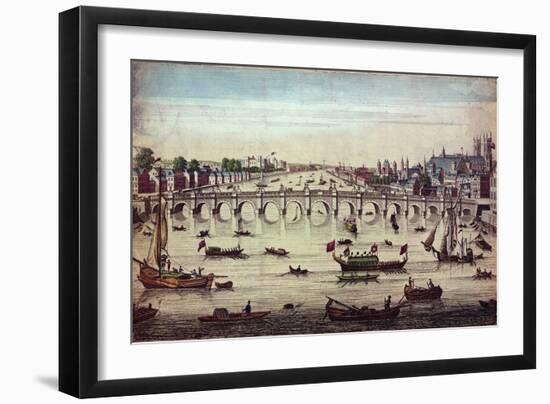 Westminster Bridge, Looking Westward, 1747-John Boydell-Framed Giclee Print