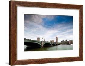 Westminster Bridge over the Thames with the Big Ben and the City of Westminster on the Background-Felipe Rodriguez-Framed Photographic Print