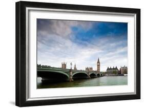 Westminster Bridge over the Thames with the Big Ben and the City of Westminster on the Background-Felipe Rodriguez-Framed Photographic Print