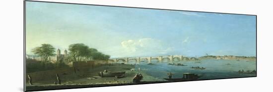 Westminster Bridge under Construction-Richard Wilson-Mounted Giclee Print