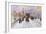 Westminster Bridge under Snow-John Sutton-Framed Giclee Print