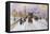 Westminster Bridge under Snow-John Sutton-Framed Premier Image Canvas