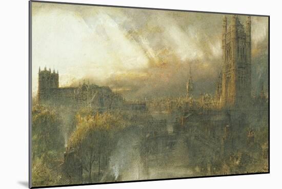 Westminster from a House Top-Albert Goodwin-Mounted Giclee Print
