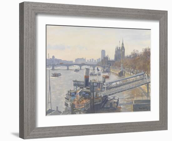 Westminster from Hungerford Bridge, 2010-Julian Barrow-Framed Giclee Print