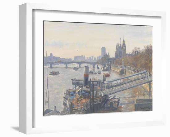 Westminster from Hungerford Bridge, 2010-Julian Barrow-Framed Giclee Print