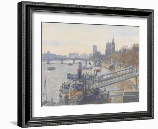 Westminster from Hungerford Bridge, 2010-Julian Barrow-Framed Giclee Print